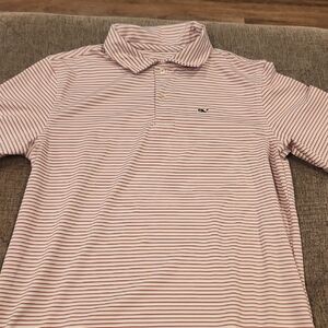 Vineyard Vines Boy's Red, Light Blue, White Striped Polo